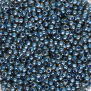 Preciosa perles rocailles 11/0 2 mm - Light Topaz Lined Blue Sfinx x20g