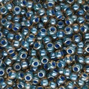 Preciosa Perles rocailles 8/0 - 3 mm - Light Topaz Lined Blue Sfinx x20g