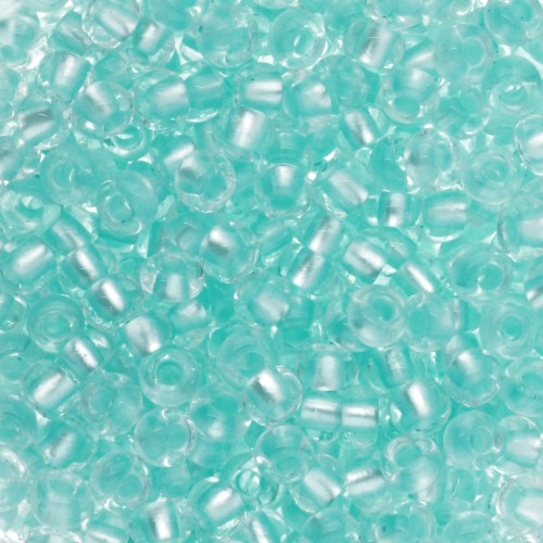 Preciosa perles rocailles 8/0 3 mm - Crystal Lined Green Pearl x20g