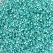Preciosa perles rocailles 11/0 2 mm - Crystal Lined Green Sfinx x20g