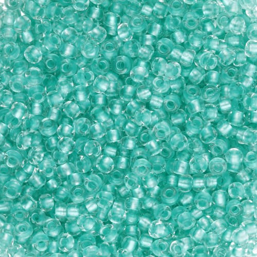 Preciosa perles rocailles 11/0 2 mm - Crystal Lined Green Pearl 1 x20g