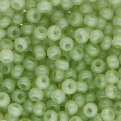 Preciosa perles rocailles 8/0 3 mm - Solgel - Green 2 Dyed Alabaster x20g