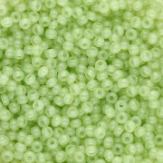 Rocailles 11/0 2 mm - Solgel - Green 2 Dyed Alabaster x20g|raw }}