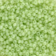 Perles rocailles Preciosa 11/0 2 mm - Solgel - Green 2 Dyed Alabaster x20g
