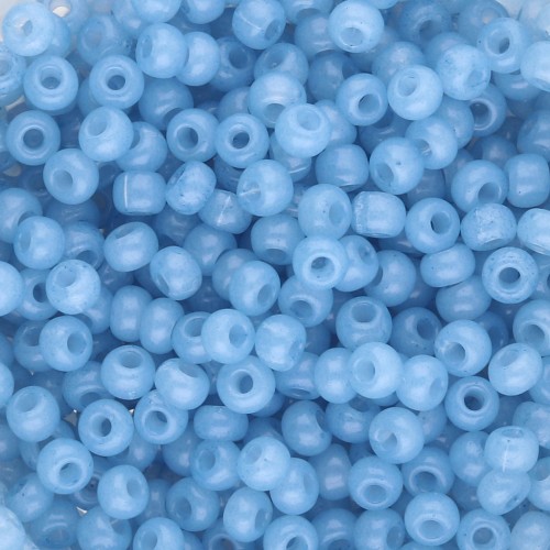 Perles rocailles Preciosa 8/0 3 mm - Solgel - Blue Jean 2 Dyed Alabaster x20g