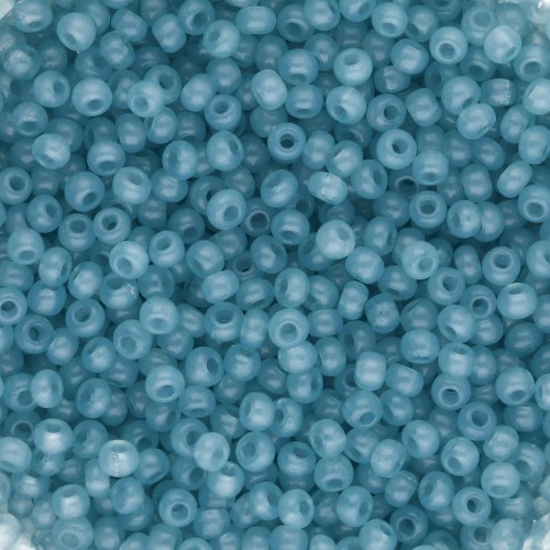Preciosa perles rocailles 11/0 2 mm - Solgel - Blue Green 2 Dyed Alabaster x20g