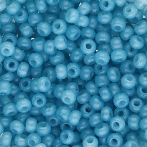 Preciosa perles rocailles 8/0 3 mm - Solgel - Blue Green 2 Dyed Alabaster x20g