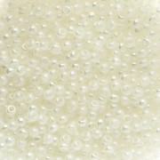 Preciosa perles rocailles 11/0 2 mm - White Alabaster Luster AB 20g