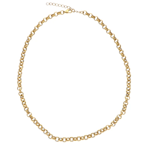 Collier maille jaseron 6 mm - Acier inoxydable 304 Doré x45cm