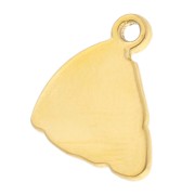 Breloque pizza 13x12 mm - Acier inoxydable 304 Doré x1