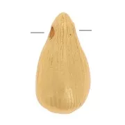 Perles Gouttes 9.5 mm - Doré à l'or fin satiné x1