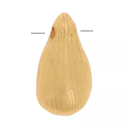 Perles Gouttes 9.5 mm - Doré à l'or fin satiné x1