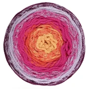 Bobine de cordon coton pour macramé Cotton Air Cake 1mm - Tie and Die Violet x220m