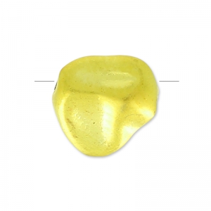 Perle plate baroque 8.5 mm - Doré à l'or fin satiné HQ x1