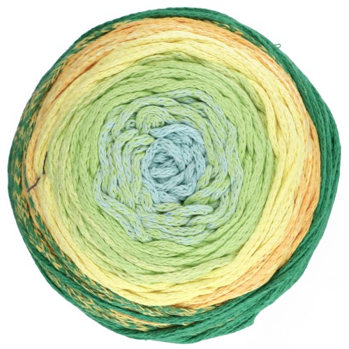 Bobine de cordon coton pour macramé Cotton Air Cake 1mm - Tie and Die Jaune x220m