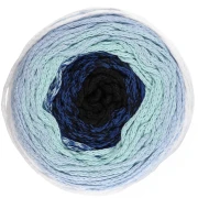 Bobine de cordon coton pour macramé Cotton Air Cake 1mm - Tie and Die Bleu x220m