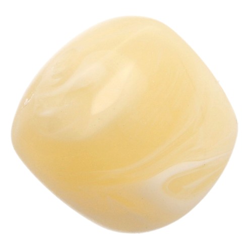 Perles cubes irréguliers 16x17 mm - Acrylique translucide - Marbré écru x10