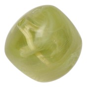 Perles cubes irréguliers 16x17 mm - Acrylique translucide - Marbré olive x10|raw }}