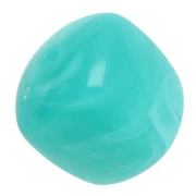 Bleu Turquoise - Perles cubes irréguliers 16x17 mm - Acrylique opaque - Marbré bleu turquoise x10 Perles cubes irréguliers 16x17 mm - Acrylique opaque - Marbré bleu turquoise x10