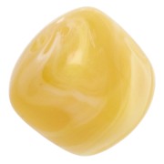 Perles cubes irréguliers 16x17 mm - Acrylique translucide - Marbré moutarde x10