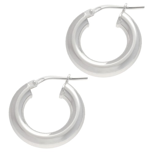 Créoles rondes 18 mm - Fil 4 mm - Argent 925 x2