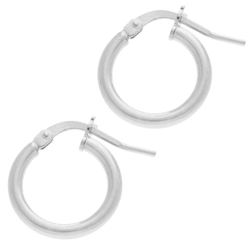 Créoles rondes 14 mm - Fil 2 mm - Argent 925 x2