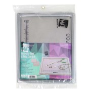 Plateau et tapis de perlage 40x33 cm et couvercle transparent - Gris x1