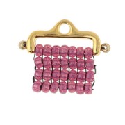 Cymbal - Embout pour tissage de perles Rocaille Miyuki 11/0 Skafi II Argenté Vielli x1