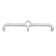 Cymbal - Embout pour tissage de perles Rocaille Miyuki 11/0 Skafi III Argenté Vielli x1