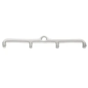 Cymbal - Embout pour tissage de perles Rocaille Miyuki 11/0 Skafi IV Argenté Vielli x1