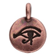 Breloque ronde 12 mm - motif oeil oudjat - Cuivré vieilli x1|raw }}