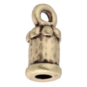 Embout travaillé pour cordon 2 mm - Bronze x1