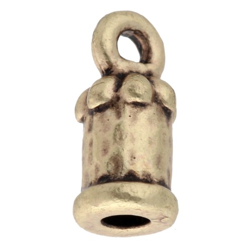 Embout travaillé pour cordon 2 mm - Bronze x1