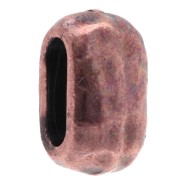 Poussoir ovale martelé 10x6 mm pour lacets de 6 mm - Cuivré vieilli x1|raw }}