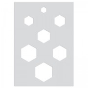 Gabarit pour pâte polymère 210x148 mm motifs Nids d'abeille|raw }}