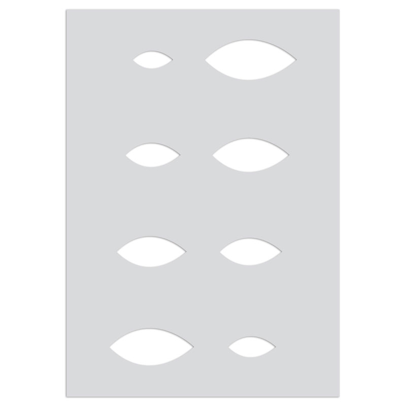 Gabarit pour pâte polymère 210x148 mm motifs Amandes - Perles & Co