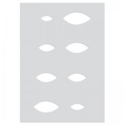 Gabarit pour pâte polymère 210x148 mm motifs Amandes|raw }}