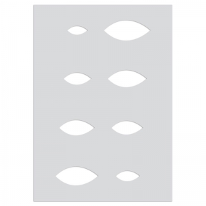 Gabarit pour pâte polymère 210x148 mm motifs Amandes