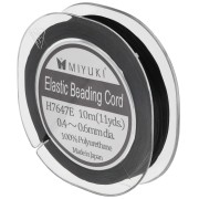 Miyuki Elastic Beading Cord 0.4 - 0.6 mm - Noir x10m