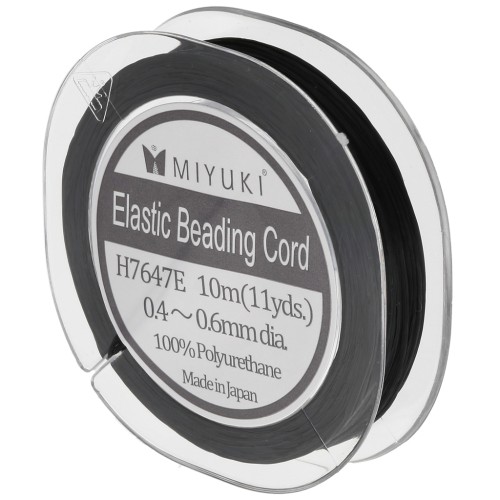Miyuki Elastic Beading Cord 0.4 - 0.6 mm - Noir x10m
