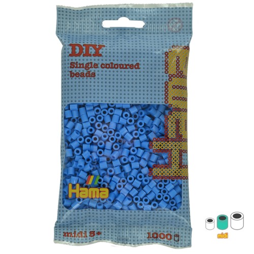Perles à repasser Hama Midi 5 mm Bleu ciel (n°119) x 1000