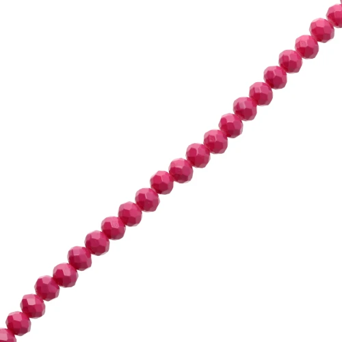 Perles rondelles facettées - rondes aplaties - 6x5 mm Prune x38cm