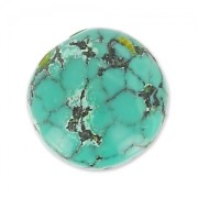 Cabochon rond 12 mm Turquoise naturelle x1|raw }}