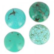 Cabochon rond 12 mm Turquoise naturelle x1