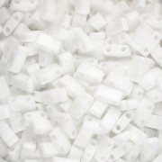 Miyuki Half Tila Beads 5x2.3x1.9 mm HTL-402 - White x100g