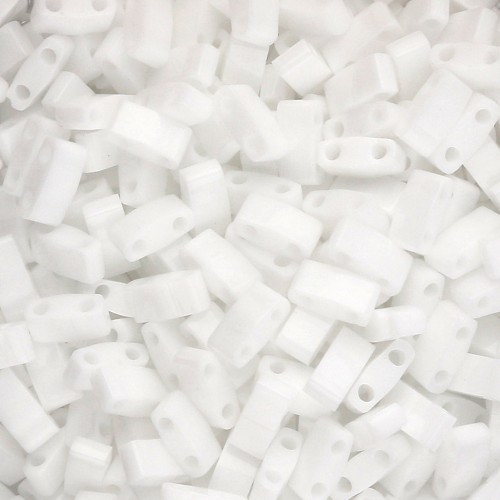Miyuki Half Tila Beads 5x2.3x1.9 mm HTL-402 - White paquet 100g