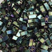 Miyuki Half Tila Beads 5x2.3x1.9 mm HTL-468 - Met Malachite Green Iris paquet 100g