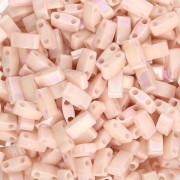 Miyuki Half Tila Beads 5x2.3x1.9 mm HTL-596-1 - Opaque Tea Rose Luster x100g