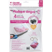 Plastique dingue imprimable A4 29.7x21 cm - Transparent x4
