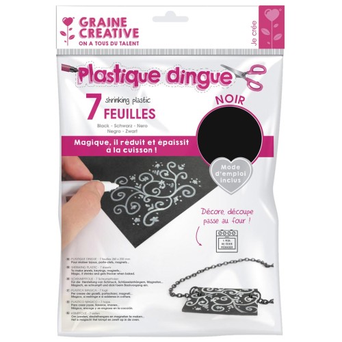 Plastique dingue 26x20 cm - Noir x7
